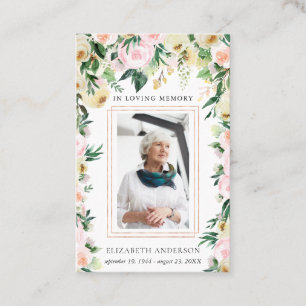 En la memoria amorosa Tarjeta de rezo de funeral