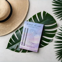 En la nube 9 Adivina quién es la tarjeta de juego