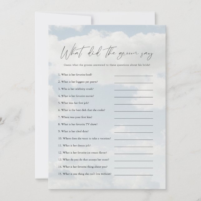 En la Nube 9 ¿Qué dijo el Groom las tarjetas de ju (Anverso)