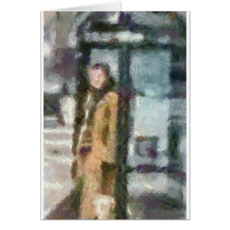 En la parada de autobús