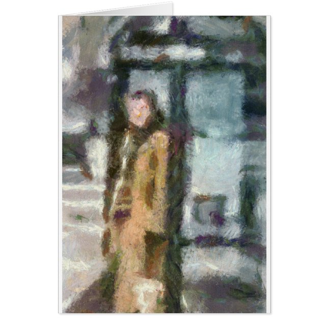 En la parada de autobús (Frente)