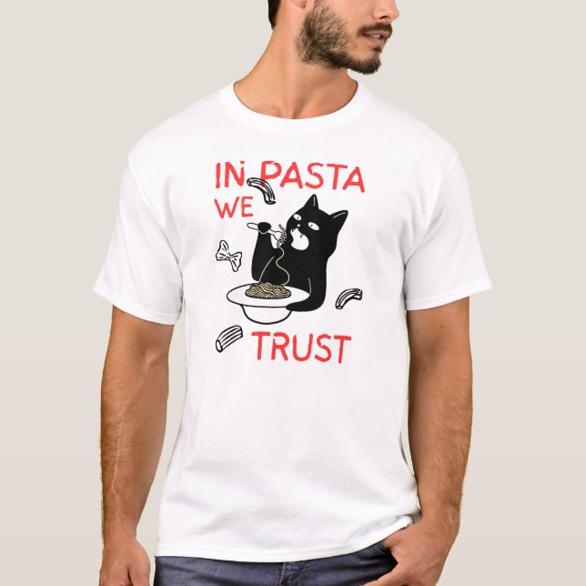 En la Pasta Confiamos – Camiseta Divertida para Am (Anverso)