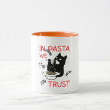 En la Pasta Confiamos – Taza Divertida para Amante