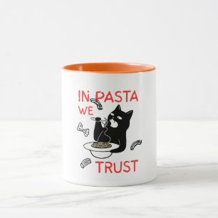 En la Pasta Confiamos – Taza Divertida para Amante