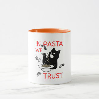 En la Pasta Confiamos – Taza Divertida para Amante
