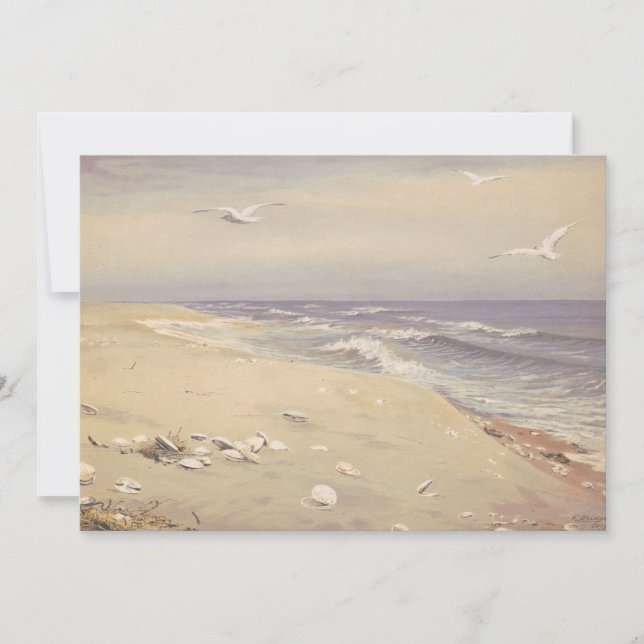 En la playa | Fidelia Bridges (Anverso)