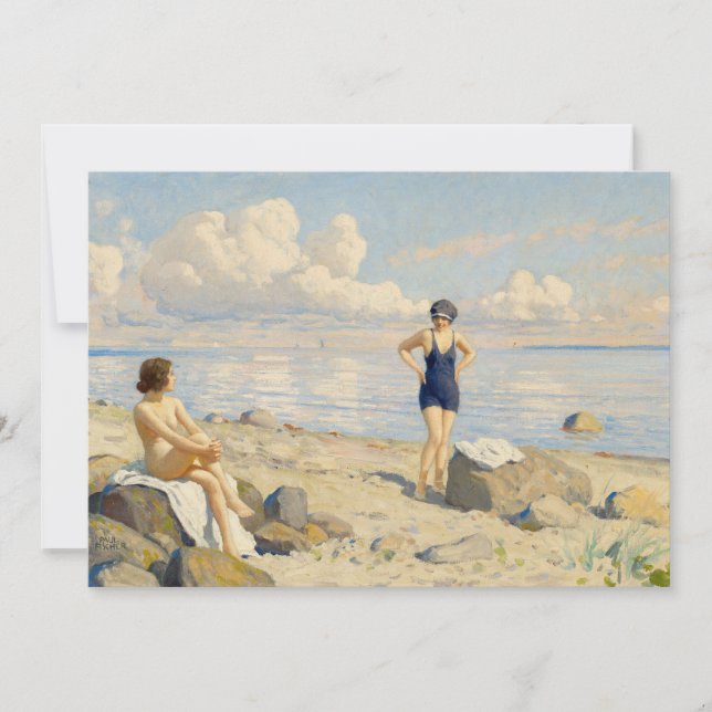 En la playa | Paul Fischer (Anverso)