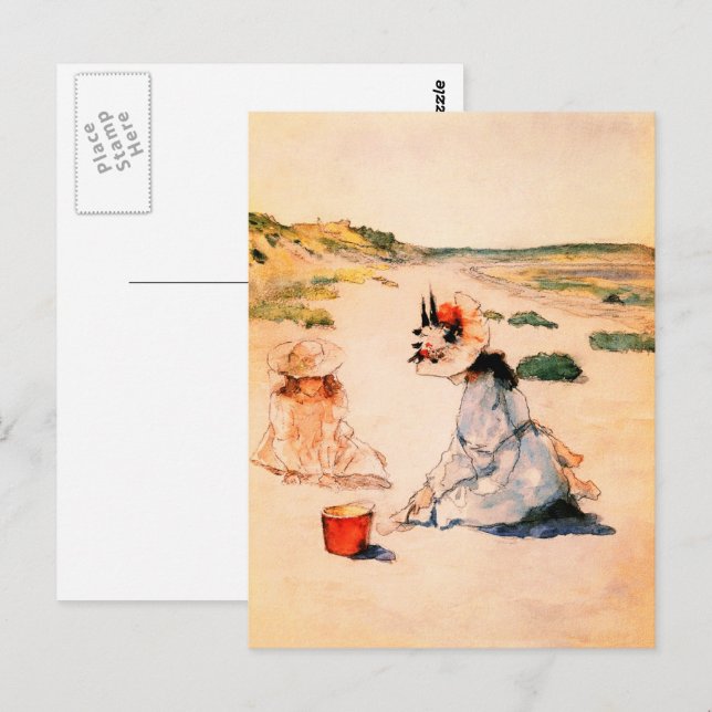 En la playa. Postales del Bella Artes del Día de l (Anverso / Reverso)