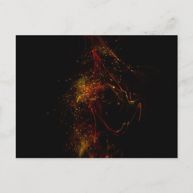 En la postal de arte oscuro (Anverso)