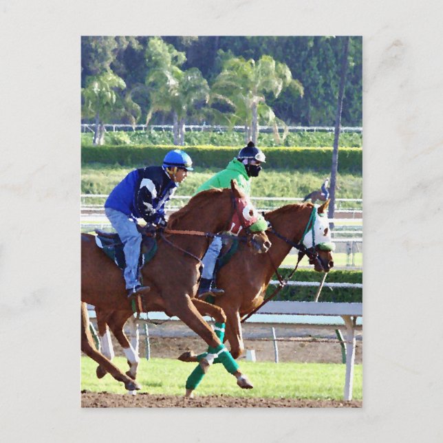 En la postal de las carreras (Anverso)