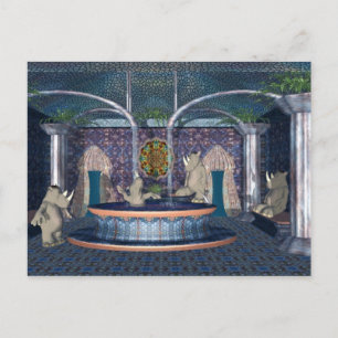 En la postal del balneario del rinoceronte