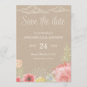 En la pradera Boda de verano Guardar la tarjeta de