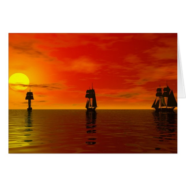 En la puesta del sol (Anverso (Horizontal))