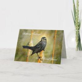 En la tarjeta de felicitación de cumpleaños livian