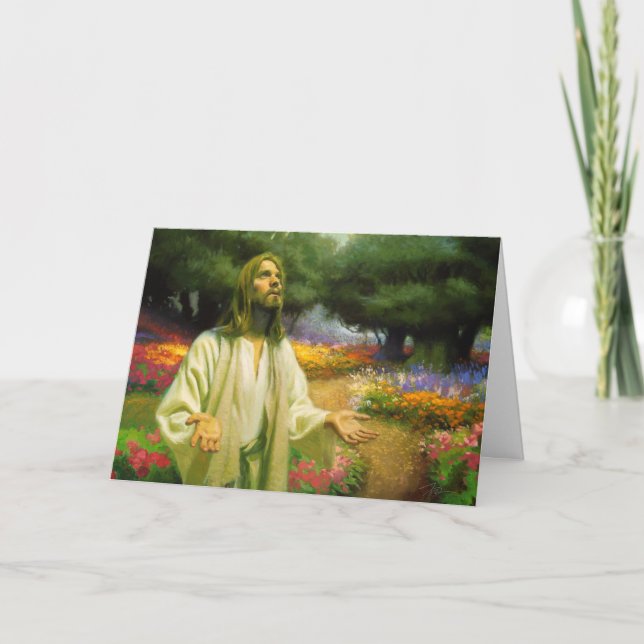En la tarjeta de felicitación del jardín (Anverso)