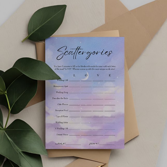 En la tarjeta de juego Cloud 9 Scattergories Brigo (Subido por el creador)