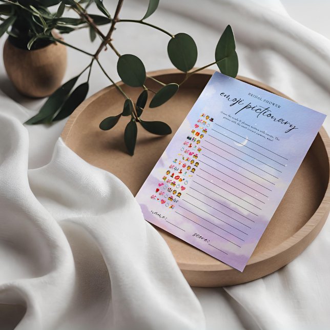 En la tarjeta de juego de Emoji para novias Cloud  (Subido por el creador)