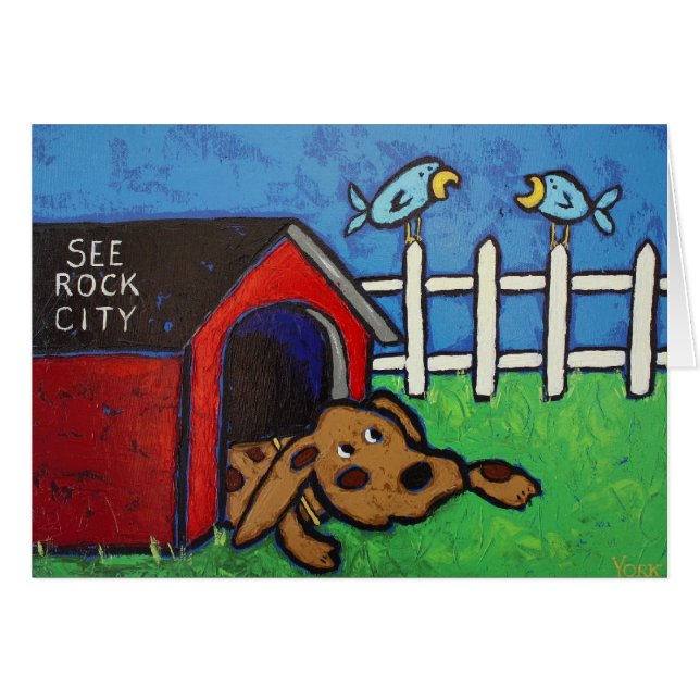 en la tarjeta de la caseta de perro (Anverso (Horizontal))