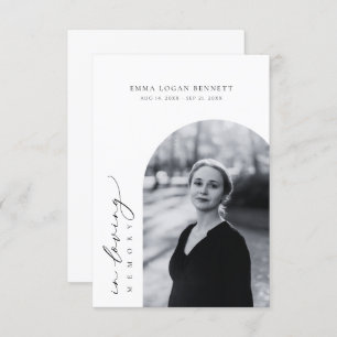 En la tarjeta de oración de fotos del arco de los