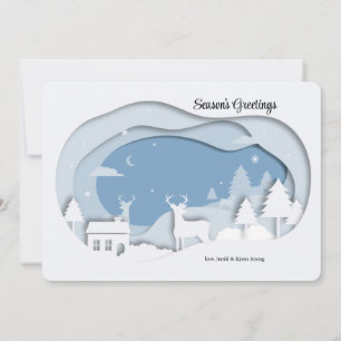 En la tarjeta de saludo de vacaciones de Woods