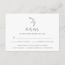 En la tarjeta Wing RSVP con selecciones Entree