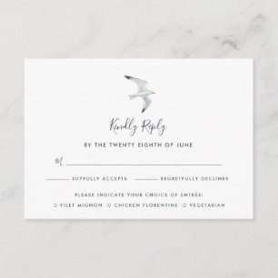 En la tarjeta Wing RSVP con selecciones Entree