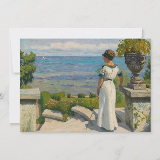 En la terraza | Paul Fischer (Anverso)