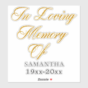 En las calcomanías de coche de Loving Memory Perso