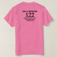 "En letras negras (rosadas)" de la camiseta de una