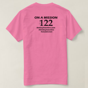 "En letras negras (rosadas)" de la camiseta de una