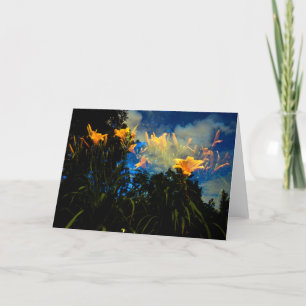 en los bosques de la tarjeta nocturna