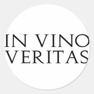 En los pegatinas de Veritas del vino