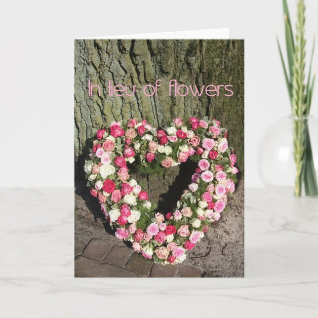 En lugar de la tarjeta de flores para simpatía/fun (Anverso)