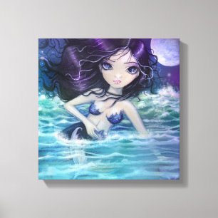 En medio del suave arte de la sirena marina, tela