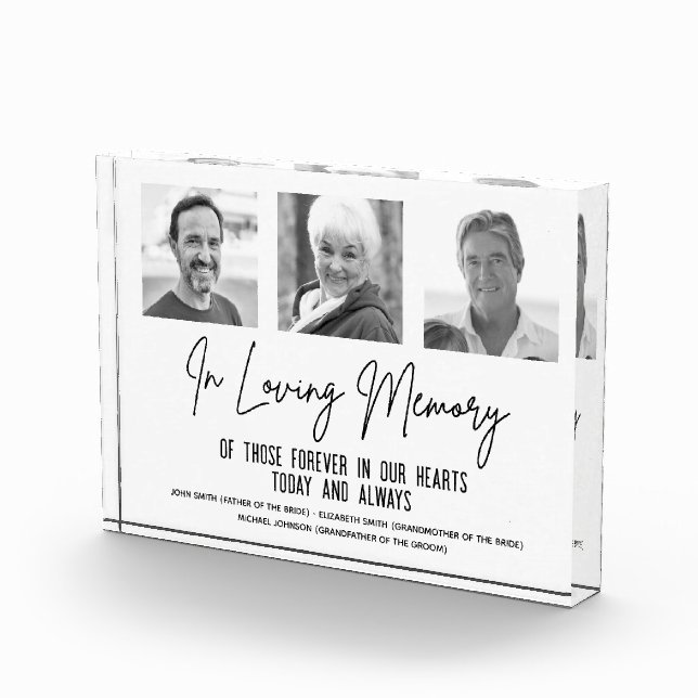 En memoria amorosa Personalizado 3 Boda de fotos (Derecha)