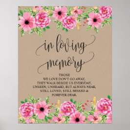 En memoria amorosa Señal de mesa conmemorativa de 