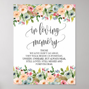 En memoria amorosa Señal de mesa conmemorativa de