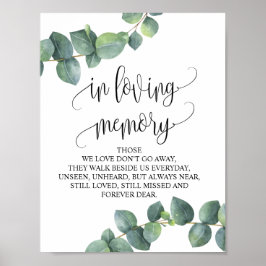 En memoria amorosa Señal de mesa conmemorativa de 