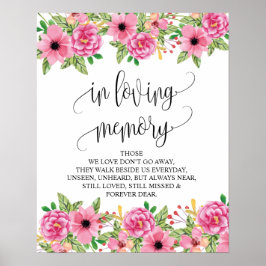 En memoria amorosa Señal de mesa conmemorativa de 