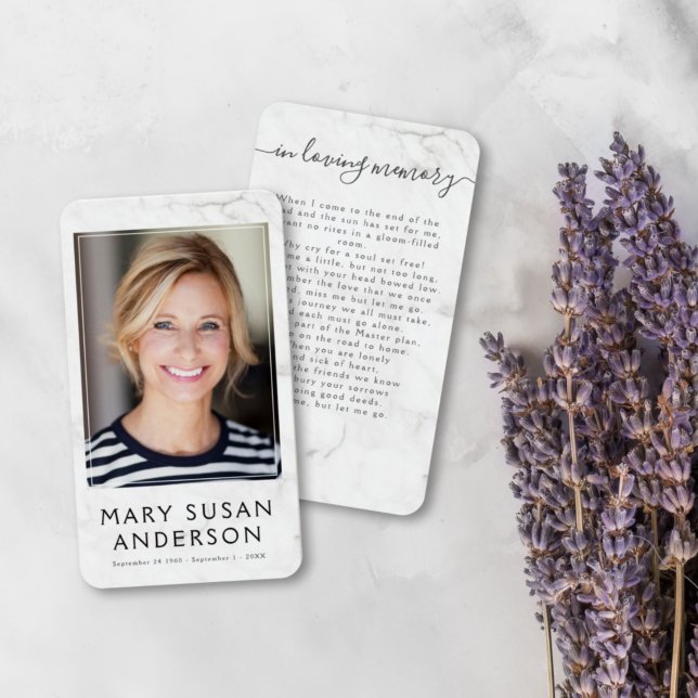 En memoria amorosa Tarjeta de poema simple de foto (Subido por el creador)