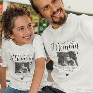 En Memoria Camiseta de Servicio Memorial de Foto