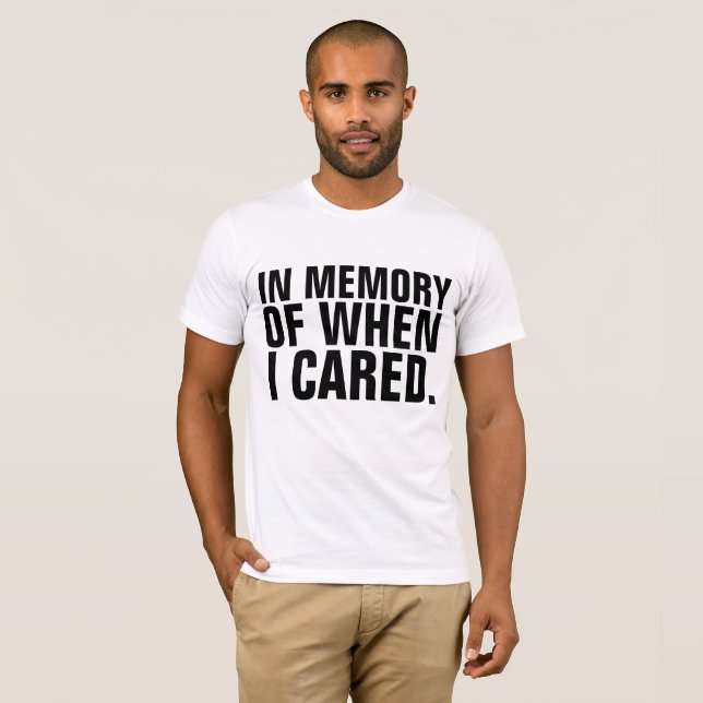 EN MEMORIA DE CUANDO ME IMPORTABAN Camisetas diver (Anverso completo)