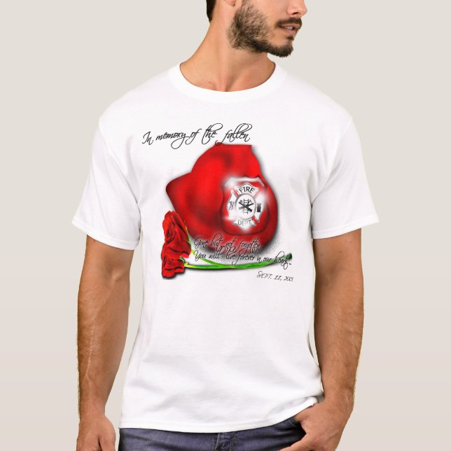 En memoria de la 9/11 camisa caida (Anverso)