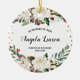 En memoria de mamá Ornamento de Navidad