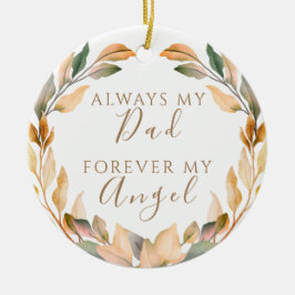 En Memoria De Papá Imagen Ornamento Cerámico