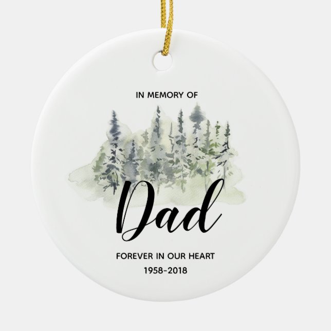En memoria de papá Regalos de Navidades adornos ve (Frente)
