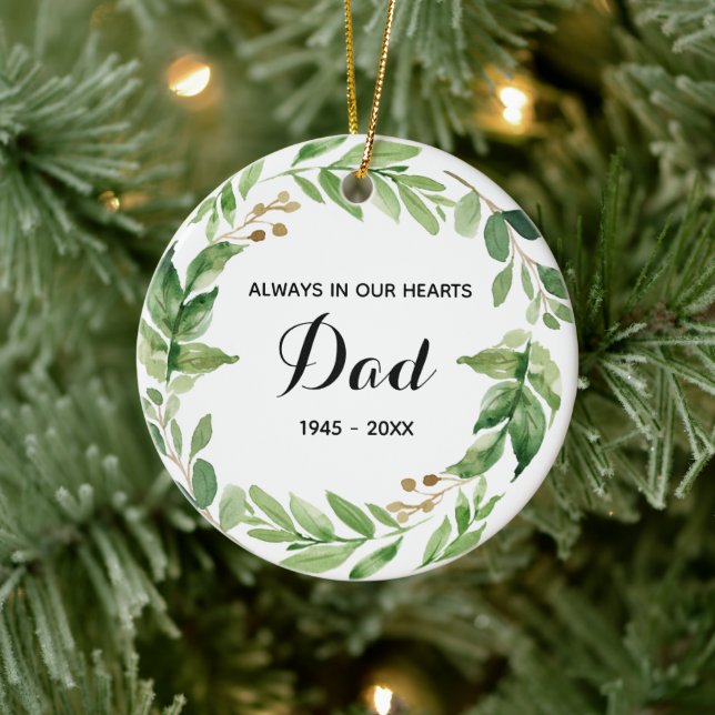 En memoria de papá, regalos de Navidades ornamento (Árbol)