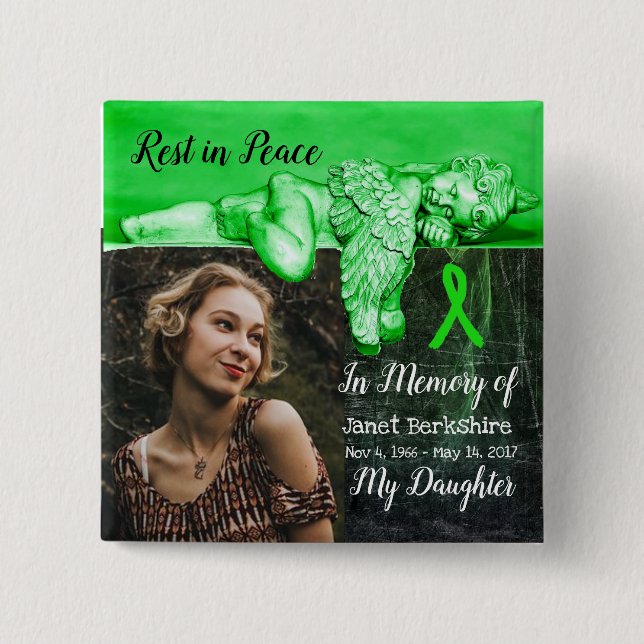 En memoria del botón conmemorativo de mi hija Lyme (Anverso)