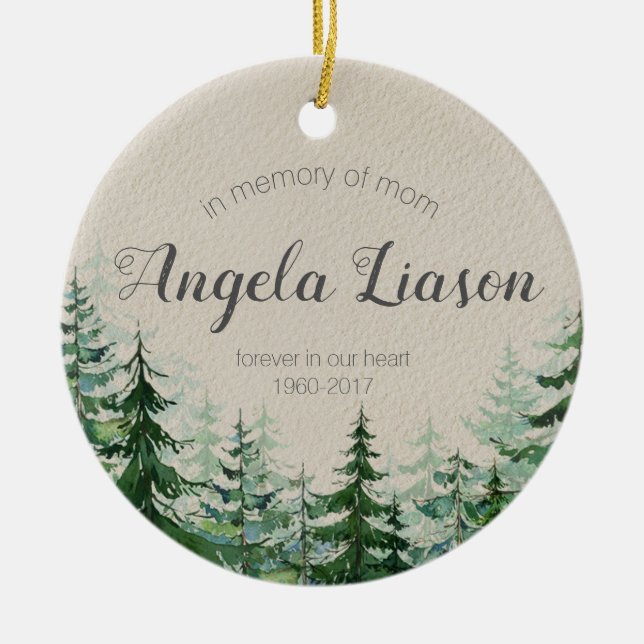 En memoria del ornamento del navidad de la mamá (Frente)