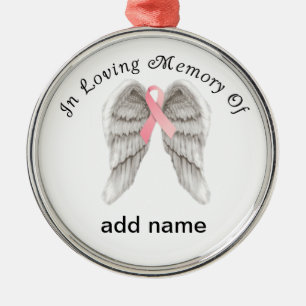 En memoria del ornamento del navidad del cáncer de